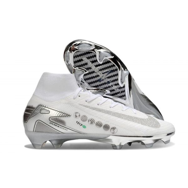 Nike Mercurial Superfly 10 Elite FG Vit Silver Fotbollsskor-6