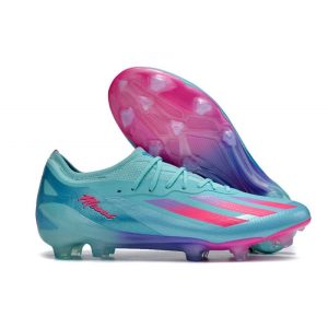 Adidas X Crazyfast Messi X Miami.1 FG Blå Rosa för Herr Billiga Fotbollsskor Adidas X Crazyfast Messi X Miami.1 FG Blå Rosa