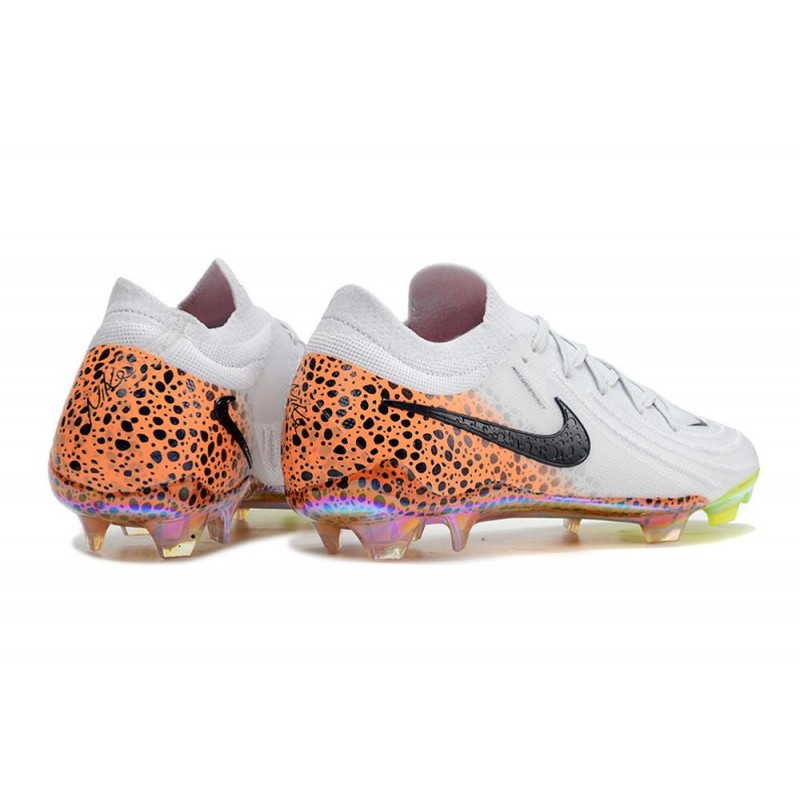 Fotbollsskor Nike Phantom GX Elite FG Vit Svart Orange för Herr 5 Billiga Fotbollsskor Fotbollsskor Nike Phantom GX Elite FG Vit Svart Orange 5