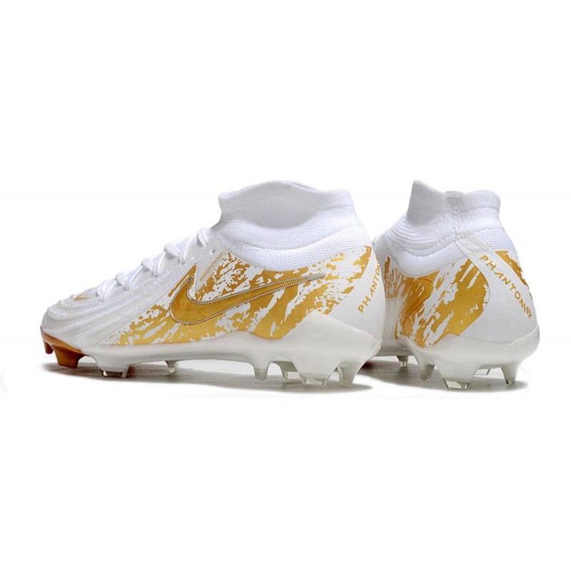 Fotbollsskor Nike Phantom Luna 2 Elite FG Vit Guld för Herr 6 Billiga Fotbollsskor Fotbollsskor Nike Phantom Luna 2 Elite FG Vit Guld 6