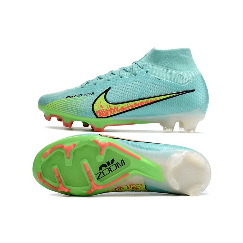 Fotbollsskor Nike Zoom Mercurial Superfly IX Elite FG Blå Gul för Herr 5 Billiga Fotbollsskor Fotbollsskor Nike Zoom Mercurial Superfly IX Elite FG Blå Gul 5