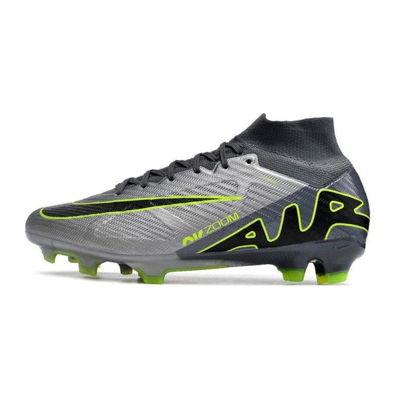 Fotbollsskor Nike Zoom Mercurial Superfly IX Elite FG Grå Svart Grön för Herr 4 Billiga Fotbollsskor Fotbollsskor Nike Zoom Mercurial Superfly IX Elite FG Grå Svart Grön 4