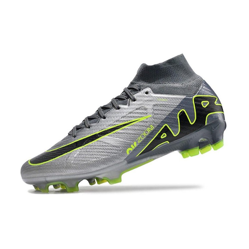 Fotbollsskor Nike Zoom Mercurial Superfly IX Elite FG Grå Svart Grön för Herr 8 Billiga Fotbollsskor Fotbollsskor Nike Zoom Mercurial Superfly IX Elite FG Grå Svart Grön 8