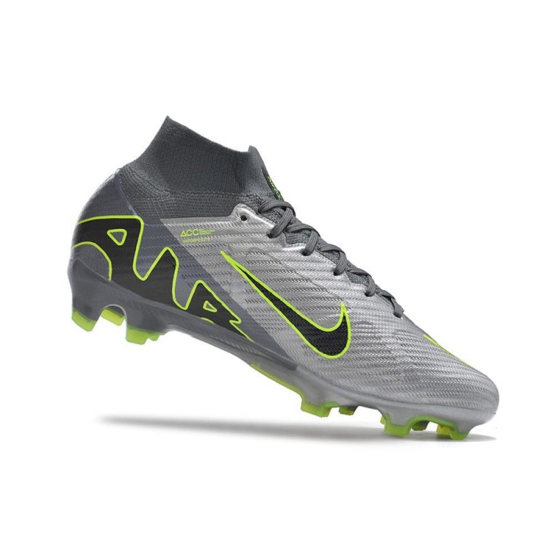 Fotbollsskor Nike Zoom Mercurial Superfly IX Elite FG Grå Svart Grön för Herr 9 Billiga Fotbollsskor Fotbollsskor Nike Zoom Mercurial Superfly IX Elite FG Grå Svart Grön 9