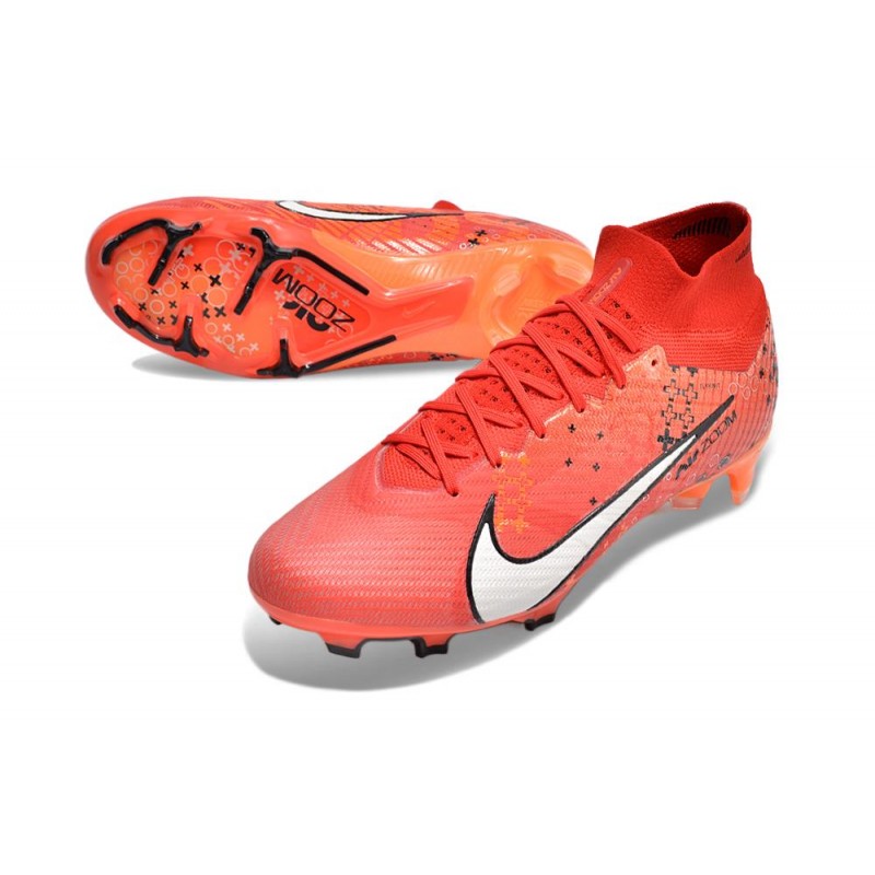 Fotbollsskor Nike Zoom Mercurial Superfly IX Elite FG MDS Röd Vit för Herr 7 Billiga Fotbollsskor Fotbollsskor Nike Zoom Mercurial Superfly IX Elite FG MDS Röd Vit 7
