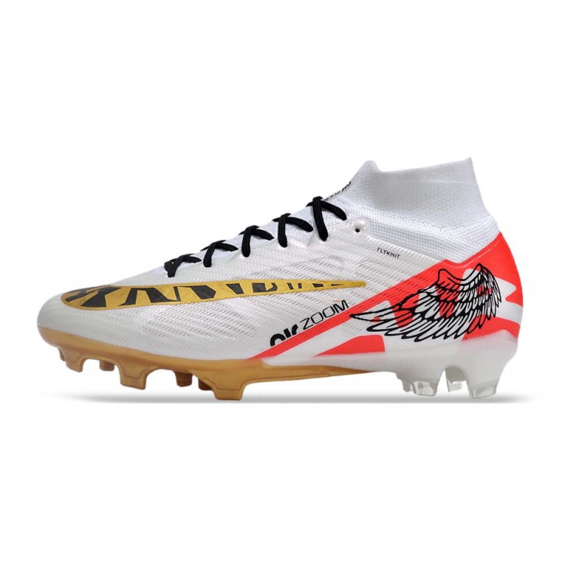 Fotbollsskor Nike Zoom Mercurial Superfly IX Elite FG MR Vit Svart Röd Guld för Herr 4 Billiga Fotbollsskor Fotbollsskor Nike Zoom Mercurial Superfly IX Elite FG MR Vit Svart Röd Guld 4