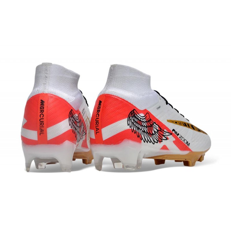 Fotbollsskor Nike Zoom Mercurial Superfly IX Elite FG MR Vit Svart Röd Guld för Herr 6 Billiga Fotbollsskor Fotbollsskor Nike Zoom Mercurial Superfly IX Elite FG MR Vit Svart Röd Guld 6