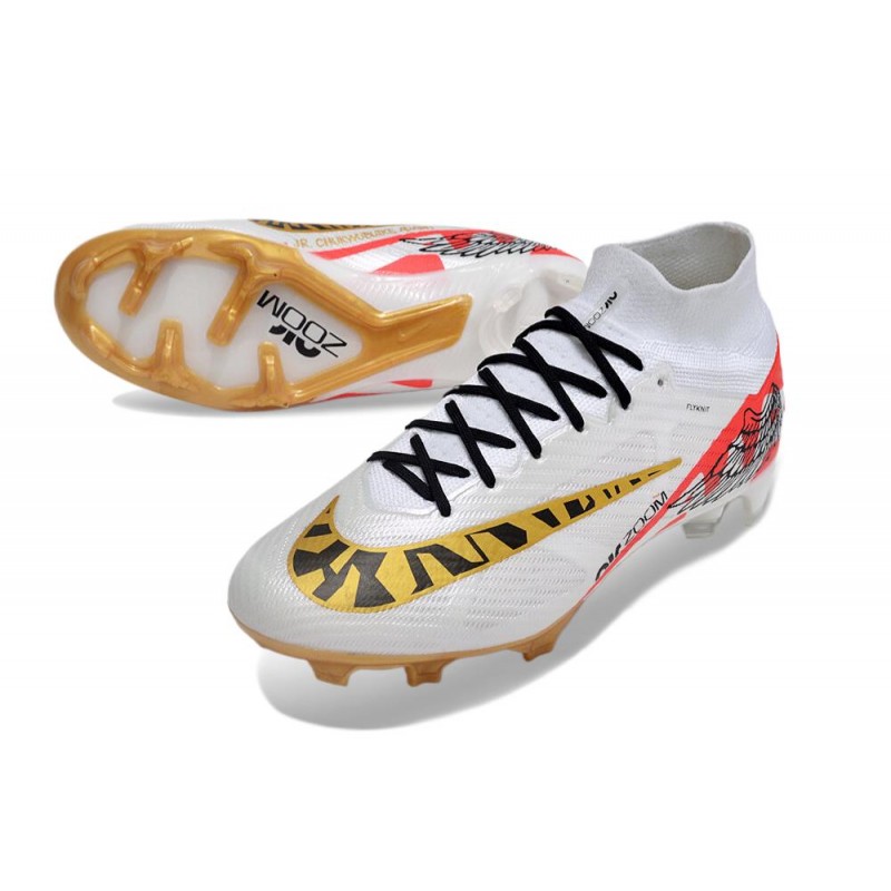 Fotbollsskor Nike Zoom Mercurial Superfly IX Elite FG MR Vit Svart Röd Guld för Herr 7 Billiga Fotbollsskor Fotbollsskor Nike Zoom Mercurial Superfly IX Elite FG MR Vit Svart Röd Guld 7