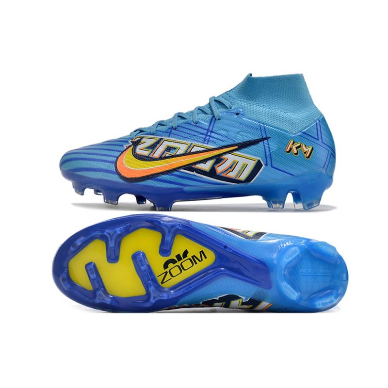 Fotbollsskor Nike Zoom Mercurial Superfly IX Elite FG Mbappé Personal Edition – Blå Vit för Herr 5 Billiga Fotbollsskor Fotbollsskor Nike Zoom Mercurial Superfly IX Elite FG Mbappé Personal Edition – Blå Vit 5