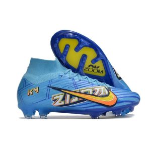 Fotbollsskor Nike Zoom Mercurial Superfly IX Elite FG Mbappé Personal Edition – Blå Vit för Herr Billiga Fotbollsskor Fotbollsskor Nike Zoom Mercurial Superfly IX Elite FG Mbappé Personal Edition – Blå Vit