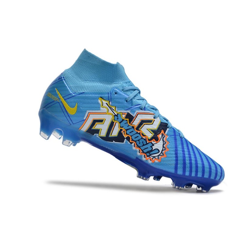 Fotbollsskor Nike Zoom Mercurial Superfly IX Elite FG Mbappé Personal Edition – Blå Vit för Herr 9 Billiga Fotbollsskor Fotbollsskor Nike Zoom Mercurial Superfly IX Elite FG Mbappé Personal Edition – Blå Vit 9