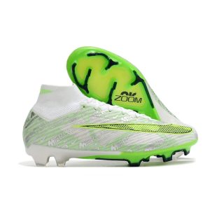 Fotbollsskor Nike Zoom Mercurial Superfly IX Elite FG Vit Grön för Herr Billiga Fotbollsskor Fotbollsskor Nike Zoom Mercurial Superfly IX Elite FG Vit Grön