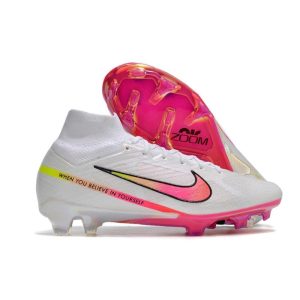 Fotbollsskor Nike Zoom Mercurial Superfly IX Elite FG Vit Rosa för Herr Billiga Fotbollsskor Fotbollsskor Nike Zoom Mercurial Superfly IX Elite FG Vit Rosa