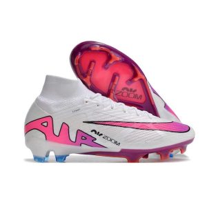 Fotbollsskor Nike Zoom Mercurial Superfly IX Elite FG Vit Rosa Blå för Herr Billiga Fotbollsskor Fotbollsskor Nike Zoom Mercurial Superfly IX Elite FG Vit Rosa Blå