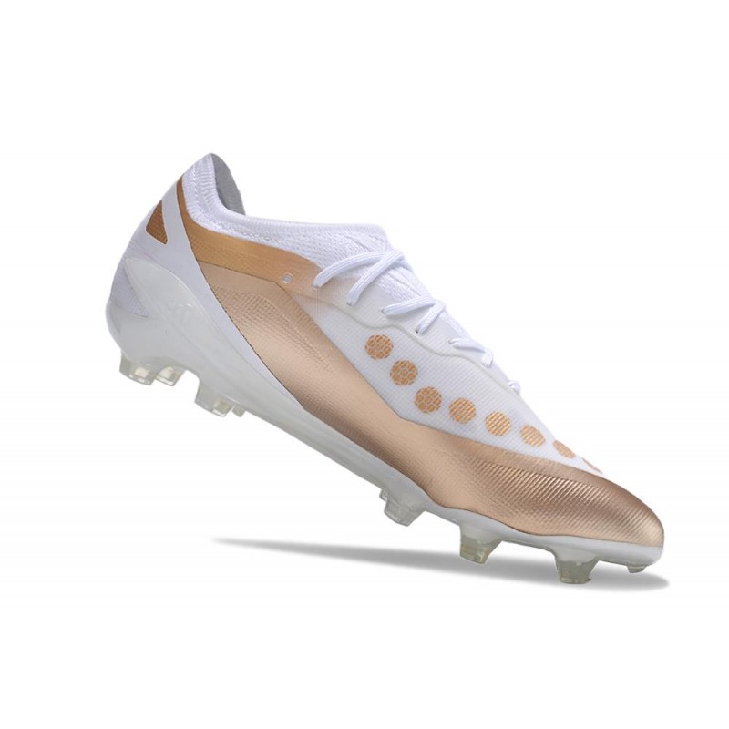 Fotbollsskor adidas X Crazyfast. Messi.1 FG Blanc Cuivre Métallique för Herr 9 Billiga Fotbollsskor Fotbollsskor adidas X Crazyfast. Messi.1 FG Blanc Cuivre Métallique 9