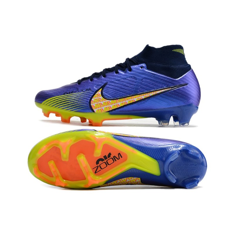 Nike Air Zoom Mercurial Superfly 9 Elite FG Lila Gul för Herr 4 Billiga Fotbollsskor Nike Air Zoom Mercurial Superfly 9 Elite FG Lila Gul 4