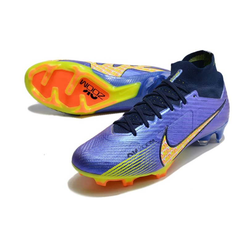 Nike Air Zoom Mercurial Superfly 9 Elite FG Lila Gul för Herr 8 Billiga Fotbollsskor Nike Air Zoom Mercurial Superfly 9 Elite FG Lila Gul 8