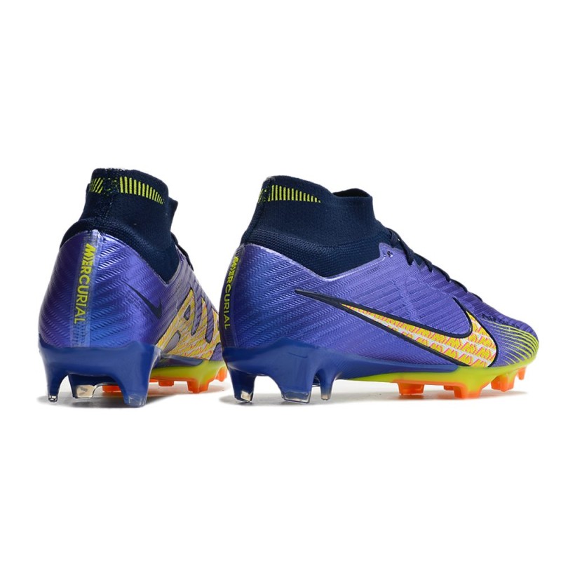 Nike Air Zoom Mercurial Superfly 9 Elite FG Lila Gul för Herr 9 Billiga Fotbollsskor Nike Air Zoom Mercurial Superfly 9 Elite FG Lila Gul 9