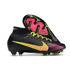 Nike Air Zoom Mercurial Superfly 9 Elite FG Svart Rosa Gul för Herr Billiga Fotbollsskor Nike Air Zoom Mercurial Superfly 9 Elite FG Svart Rosa Gul