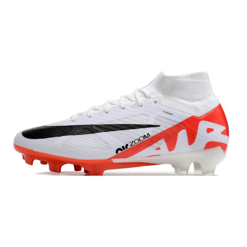 Nike Air Zoom Mercurial Superfly 9 Elite FG Vit Röd Svart för Herr 4 Billiga Fotbollsskor Nike Air Zoom Mercurial Superfly 9 Elite FG Vit Röd Svart 4