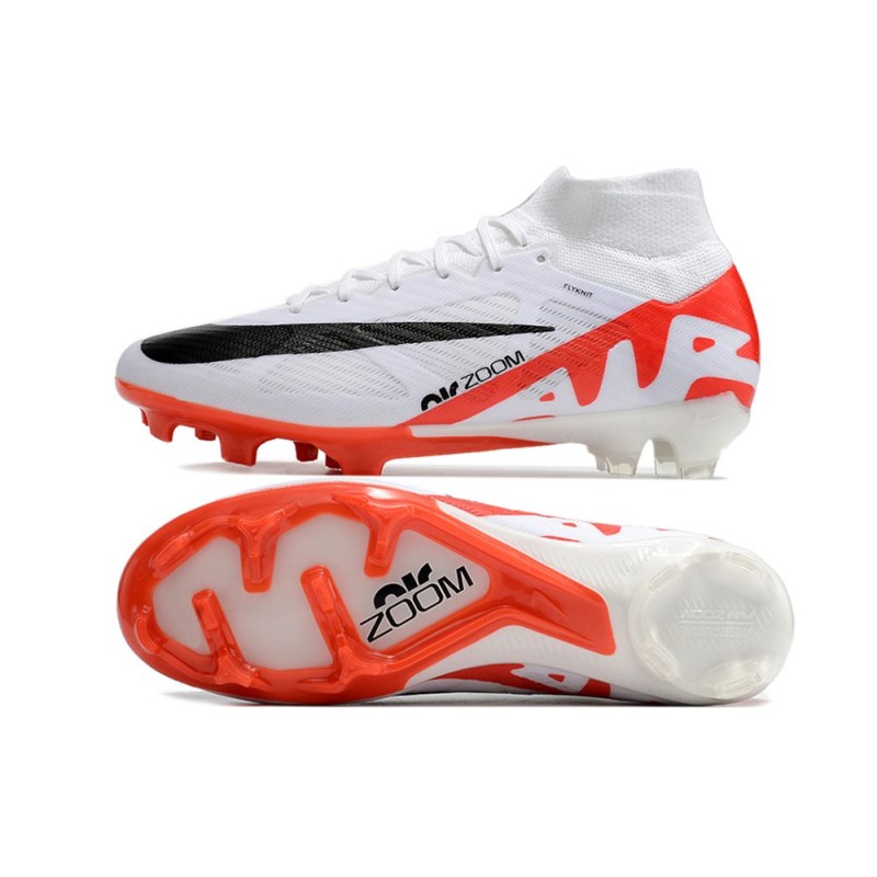 Nike Air Zoom Mercurial Superfly 9 Elite FG Vit Röd Svart för Herr 5 Billiga Fotbollsskor Nike Air Zoom Mercurial Superfly 9 Elite FG Vit Röd Svart 5