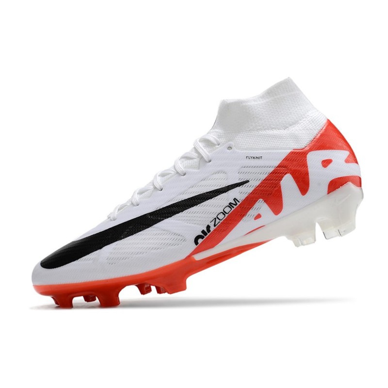 Nike Air Zoom Mercurial Superfly 9 Elite FG Vit Röd Svart för Herr 8 Billiga Fotbollsskor Nike Air Zoom Mercurial Superfly 9 Elite FG Vit Röd Svart 8