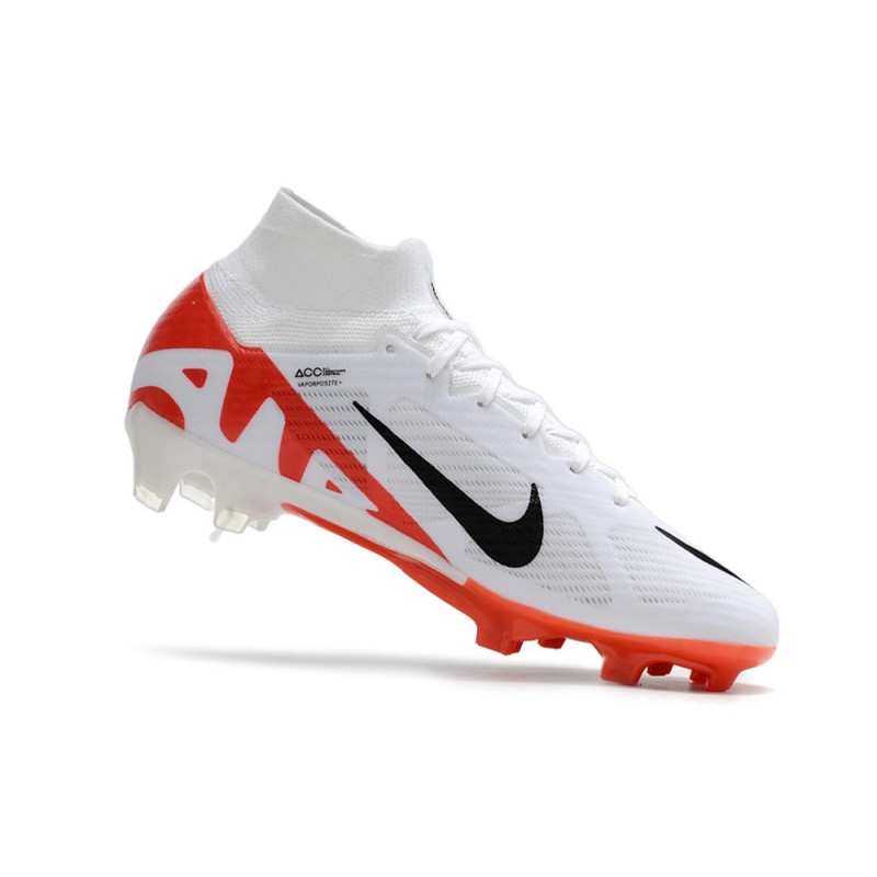 Nike Air Zoom Mercurial Superfly 9 Elite FG Vit Röd Svart för Herr 9 Billiga Fotbollsskor Nike Air Zoom Mercurial Superfly 9 Elite FG Vit Röd Svart 9