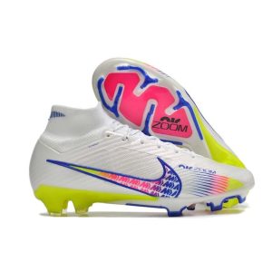 Nike Air Zoom Mercurial Superfly 9 Elite FG Vit Rosa Blå för Herr Billiga Fotbollsskor Nike Air Zoom Mercurial Superfly 9 Elite FG Vit Rosa Blå
