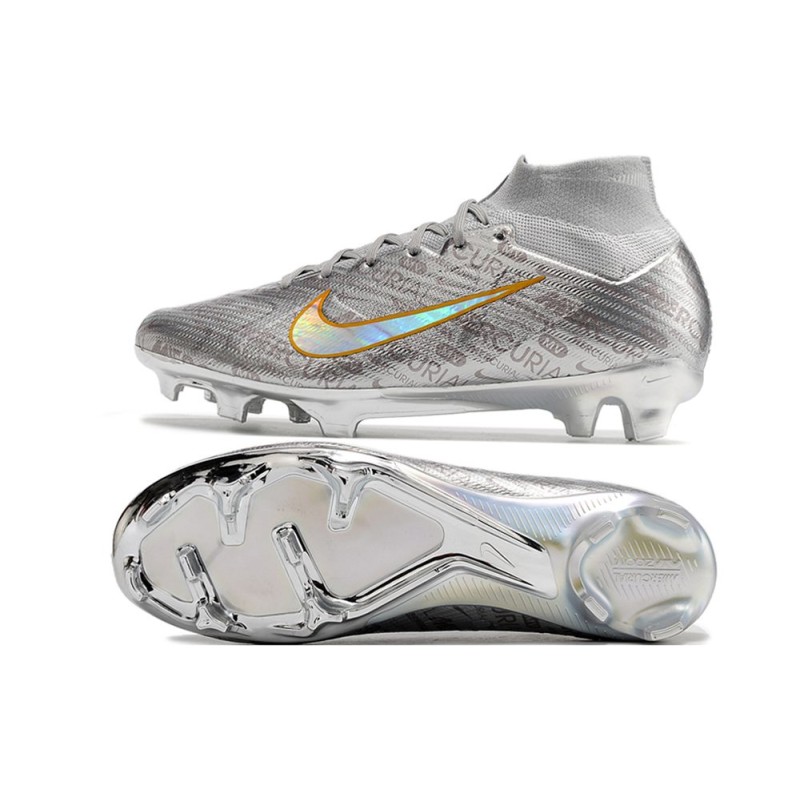 Nike Air Zoom Mercurial Superfly 9 Elite XXV FG Silver för Herr 5 Billiga Fotbollsskor Nike Air Zoom Mercurial Superfly 9 Elite XXV FG Silver 5