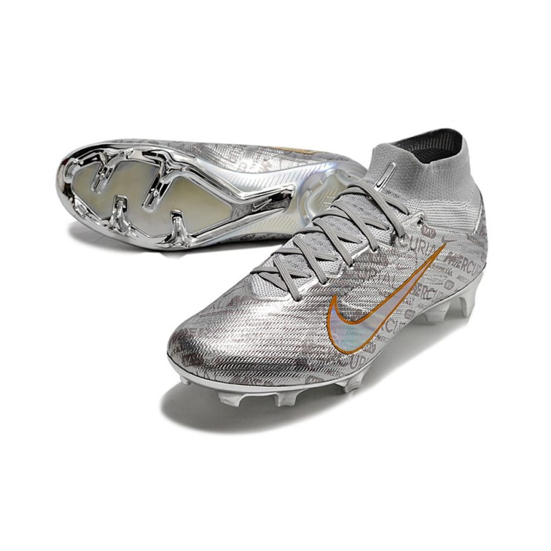 Nike Air Zoom Mercurial Superfly 9 Elite XXV FG Silver för Herr 7 Billiga Fotbollsskor Nike Air Zoom Mercurial Superfly 9 Elite XXV FG Silver 7