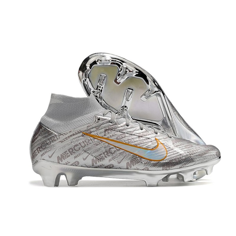 Nike Air Zoom Mercurial Superfly 9 Elite XXV FG Silver för Herr 3 Billiga Fotbollsskor Nike Air Zoom Mercurial Superfly 9 Elite XXV FG Silver 3