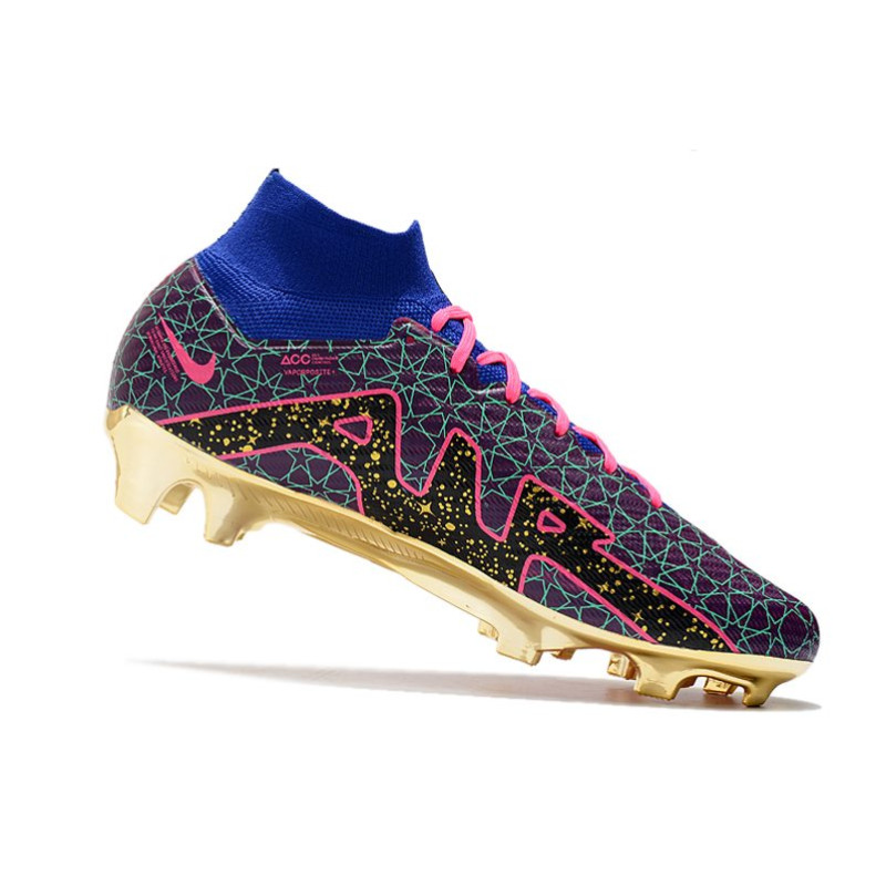 Nike Air Zoom Mercurial Superfly Elite 9 Elite FG Lila Blå Rosa för Herr 9 Billiga Fotbollsskor Nike Air Zoom Mercurial Superfly Elite 9 Elite FG Lila Blå Rosa 9