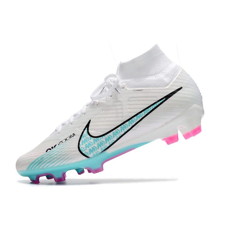 Nike Air Zoom Mercurial Superfly Elite 9 Elite FG Vit Blå för Herr 8 Billiga Fotbollsskor Nike Air Zoom Mercurial Superfly Elite 9 Elite FG Vit Blå 8