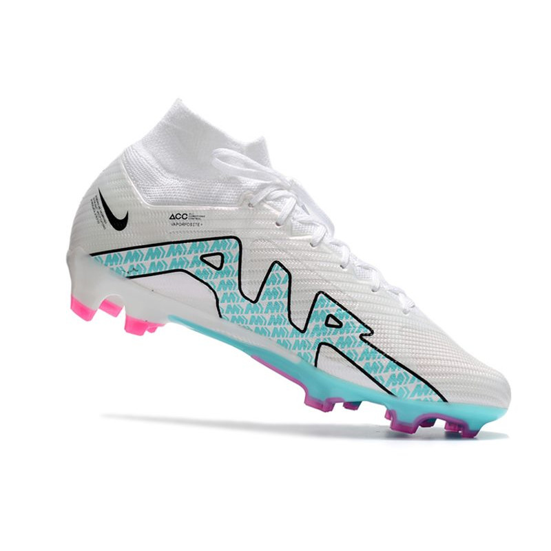 Nike Air Zoom Mercurial Superfly Elite 9 Elite FG Vit Blå för Herr 9 Billiga Fotbollsskor Nike Air Zoom Mercurial Superfly Elite 9 Elite FG Vit Blå 9
