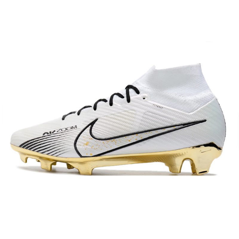 Nike Air Zoom Mercurial Superfly Elite 9 Elite FG Vit Guld för Herr 4 Billiga Fotbollsskor Nike Air Zoom Mercurial Superfly Elite 9 Elite FG Vit Guld 4