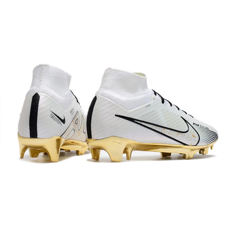 Nike Air Zoom Mercurial Superfly Elite 9 Elite FG Vit Guld för Herr 6 Billiga Fotbollsskor Nike Air Zoom Mercurial Superfly Elite 9 Elite FG Vit Guld 6