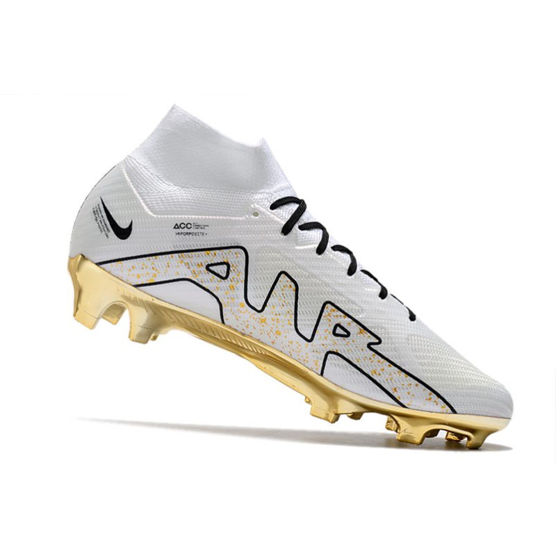 Nike Air Zoom Mercurial Superfly Elite 9 Elite FG Vit Guld för Herr 9 Billiga Fotbollsskor Nike Air Zoom Mercurial Superfly Elite 9 Elite FG Vit Guld 9