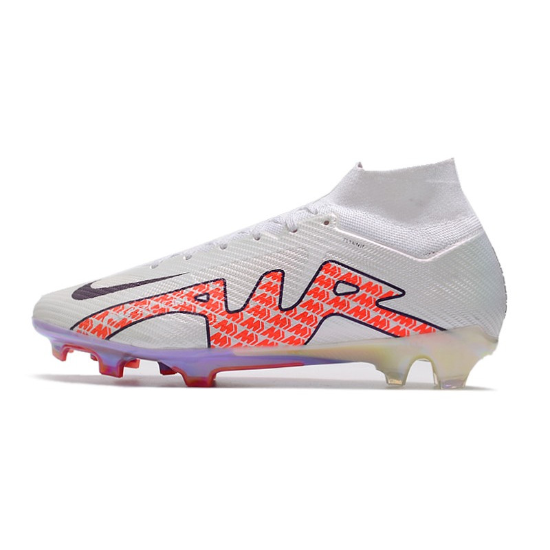 Nike Air Zoom Mercurial Superfly Elite 9 Elite FG Vit Svart Röd för Herr 4 Billiga Fotbollsskor Nike Air Zoom Mercurial Superfly Elite 9 Elite FG Vit Svart Röd 4