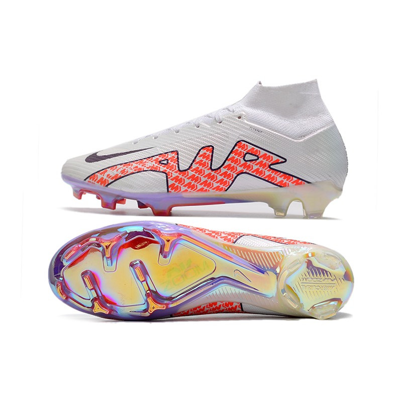 Nike Air Zoom Mercurial Superfly Elite 9 Elite FG Vit Svart Röd för Herr 5 Billiga Fotbollsskor Nike Air Zoom Mercurial Superfly Elite 9 Elite FG Vit Svart Röd 5