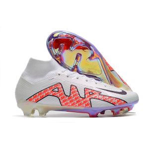 Nike Air Zoom Mercurial Superfly Elite 9 Elite FG Vit Svart Röd för Herr Billiga Fotbollsskor Nike Air Zoom Mercurial Superfly Elite 9 Elite FG Vit Svart Röd