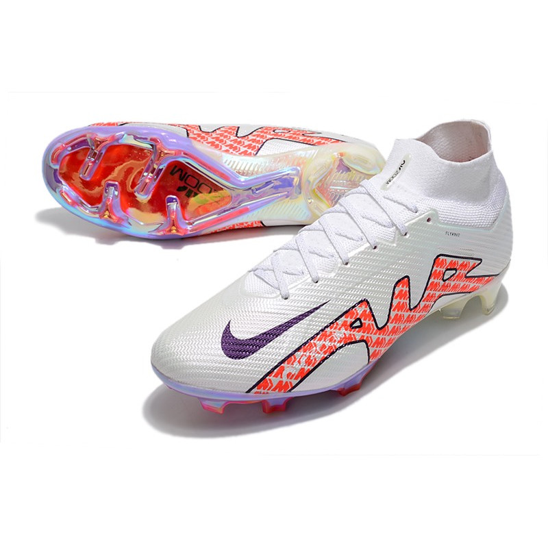 Nike Air Zoom Mercurial Superfly Elite 9 Elite FG Vit Svart Röd för Herr 7 Billiga Fotbollsskor Nike Air Zoom Mercurial Superfly Elite 9 Elite FG Vit Svart Röd 7