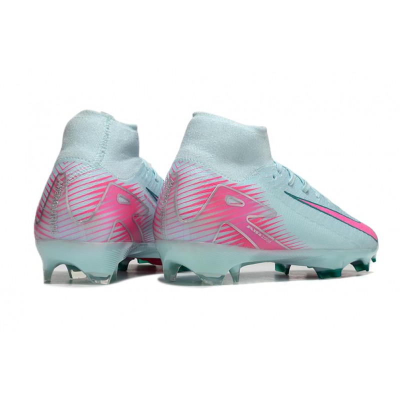 Nike Air Zoom Mercurial Superfly X Elite FG Blå Rosa för Herr 6 Billiga Fotbollsskor Nike Air Zoom Mercurial Superfly X Elite FG Blå Rosa 6