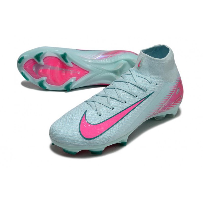 Nike Air Zoom Mercurial Superfly X Elite FG Blå Rosa för Herr 7 Billiga Fotbollsskor Nike Air Zoom Mercurial Superfly X Elite FG Blå Rosa 7