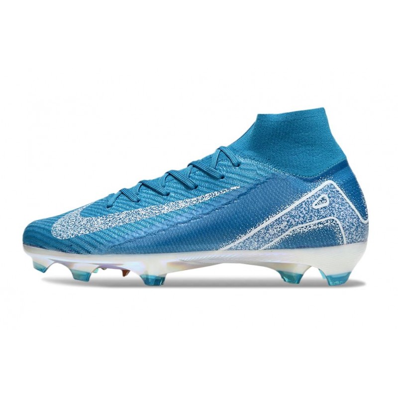 Nike Air Zoom Mercurial Superfly X Elite FG Blå Vit för Herr 4 Billiga Fotbollsskor Nike Air Zoom Mercurial Superfly X Elite FG Blå Vit 4