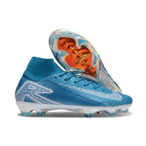 Nike Air Zoom Mercurial Superfly X Elite FG Blå Vit för Herr Billiga Fotbollsskor Nike Air Zoom Mercurial Superfly X Elite FG Blå Vit