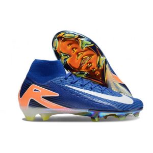 Nike Air Zoom Mercurial Superfly X Elite FG Blå Vit Orange för Herr Billiga Fotbollsskor Nike Air Zoom Mercurial Superfly X Elite FG Blå Vit Orange
