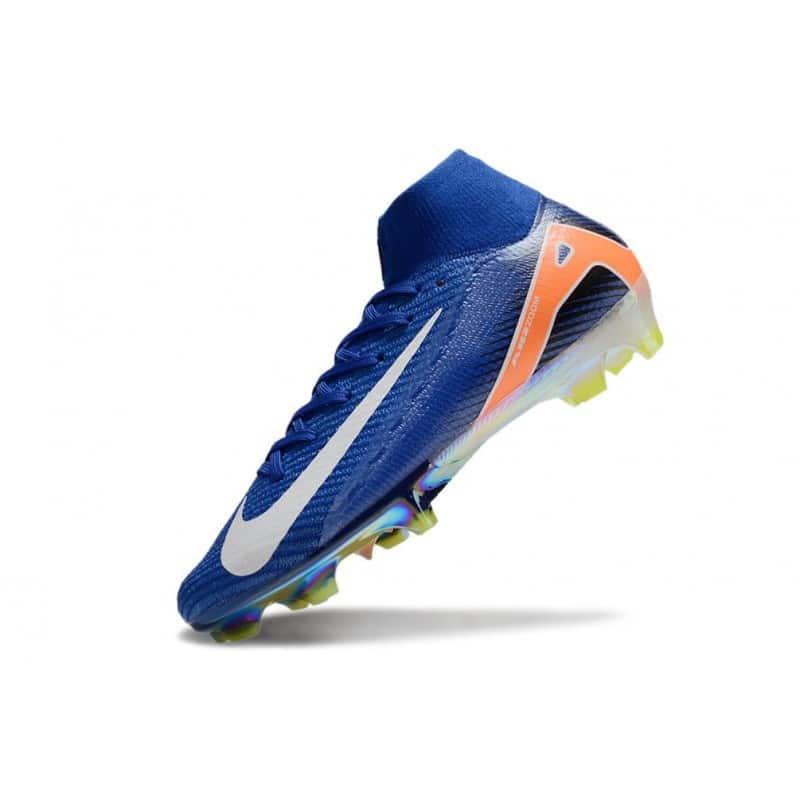 Nike Air Zoom Mercurial Superfly X Elite FG Blå Vit Orange för Herr 8 Billiga Fotbollsskor Nike Air Zoom Mercurial Superfly X Elite FG Blå Vit Orange 8
