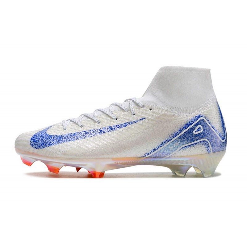 Nike Air Zoom Mercurial Superfly X Elite FG Blueprint Vit Blå för Herr 4 Billiga Fotbollsskor Nike Air Zoom Mercurial Superfly X Elite FG Blueprint Vit Blå 4