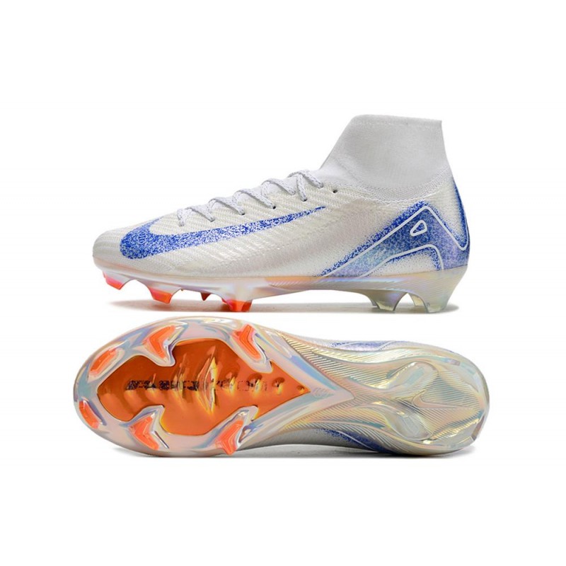 Nike Air Zoom Mercurial Superfly X Elite FG Blueprint Vit Blå för Herr 5 Billiga Fotbollsskor Nike Air Zoom Mercurial Superfly X Elite FG Blueprint Vit Blå 5