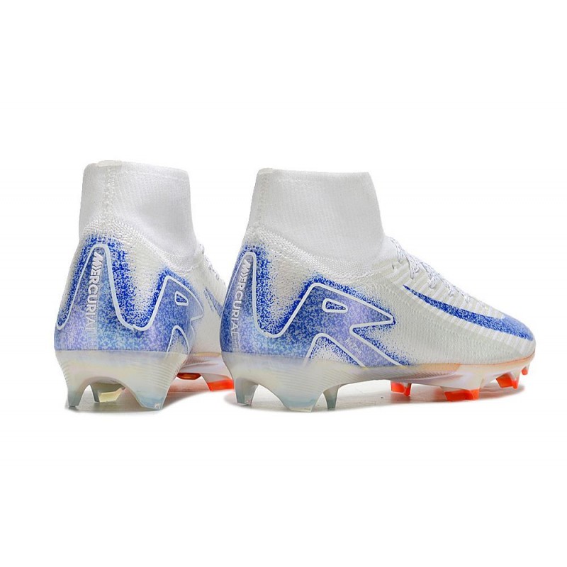 Nike Air Zoom Mercurial Superfly X Elite FG Blueprint Vit Blå för Herr 6 Billiga Fotbollsskor Nike Air Zoom Mercurial Superfly X Elite FG Blueprint Vit Blå 6